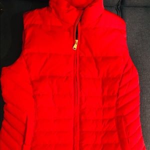 Red puffer vest.NWOT
